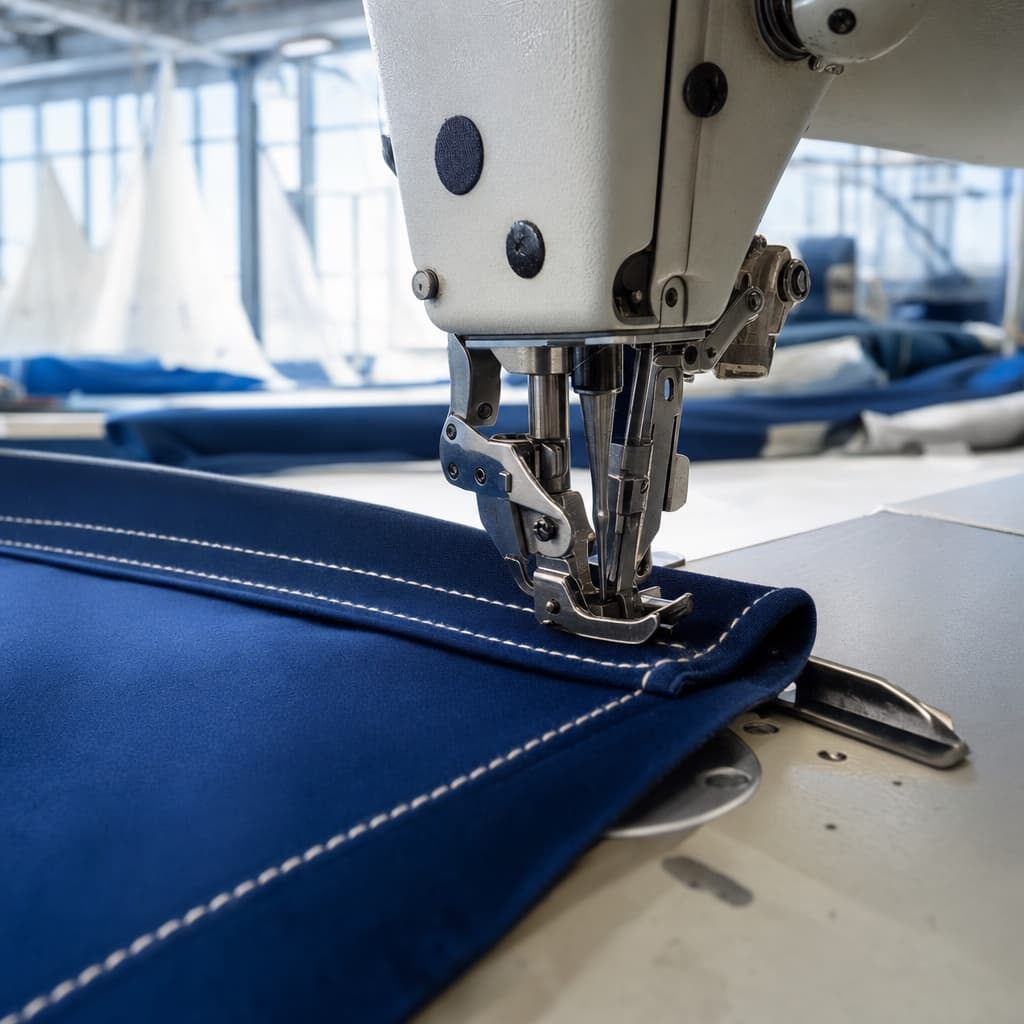 Build: Cut, sewn and finished in Toronto with marine-grade fabric and hardware.